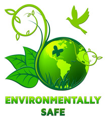 Environmentally Safe Shows Eco Friendly 3d Illustration