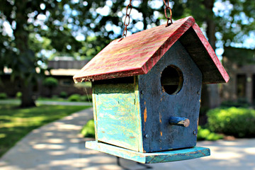 Rustic Weathered Outdoor Bird House