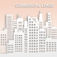 Commercial Lease Represents Office Property Buildings 3d Illustration