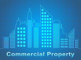 Commercial Property Represents Offices Real Estate 3d Illustration