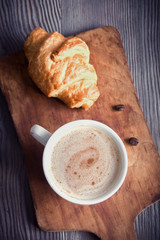 Coffee with croissant