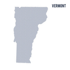 Vector abstract hatched map of State of Vermont isolated on a white background.