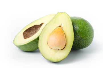 Avocado fruit on white background,Healthy food