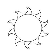 sun summer weather heat icon vector illustration