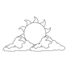 sun summer weather heat icon vector illustration