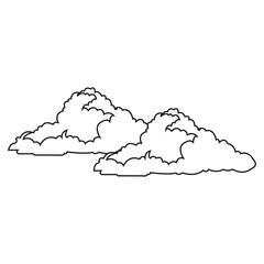 cloud floats cool single weather icon vector illustration