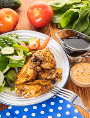 Chicken wings in sauce