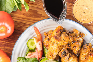Chicken wings in sauce