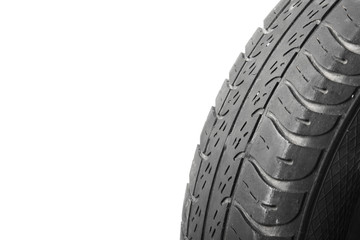 Car tire isolated on white background