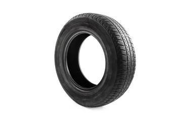 Car tire isolated on white background
