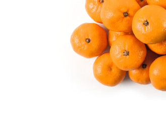 Fresh ripe tangerine isolated