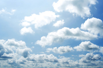 Blue sky with white clouds