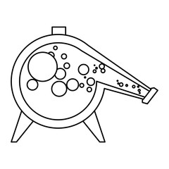 Distillation Flask chemistry icon vector illustration graphic design