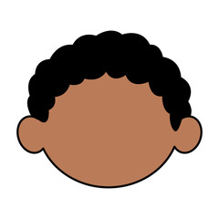 beautiful little face boy cute child smiling vector illustration