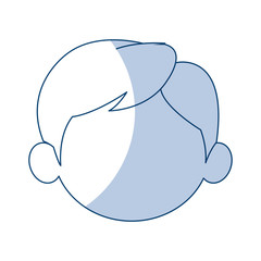 little boy face cartoon kid male vector illustration