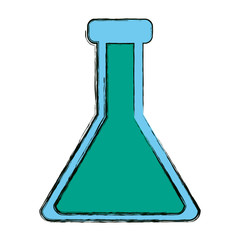 Erlenmeyer Flask chemestry icon vector illustration graphic design