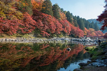 Korankei in beautiful autumn season.