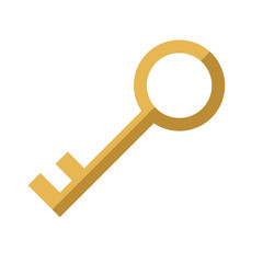 cartoon key protection lock banking concept vector illustration