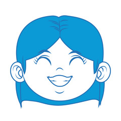 cute face girl smiling young child image vector illustration