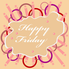 Greeting card happy friday