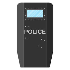 Modern police assault shield.
