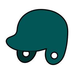 helmet baseball related icon image vector illustration design 