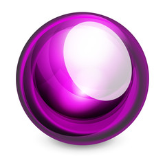 Glass sphere, futuristic abstract element