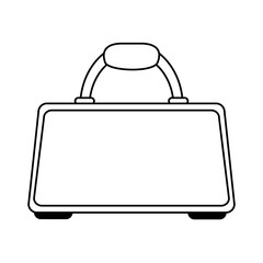 travel suitcase icon image vector illustration design  black line