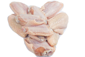 Fresh Chicken wing isolate on white
