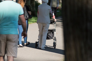 senior with rollator