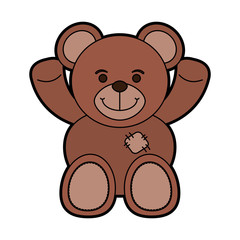 teddy bear baby or shower related icon image vector illustration design