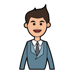 young businessman portrait icon image vector illustration design 