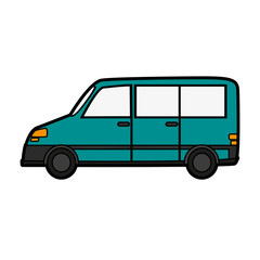 car van  sideview cartoon icon image vector illustration design 