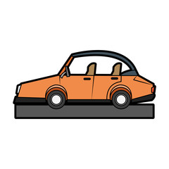car sideview cartoon icon image vector illustration design 