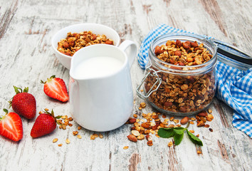 Homemade baked granola