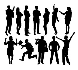 Group Of Business People Silhouette, art vector design