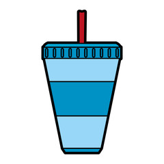 Obraz premium soda disposable cup icon image vector illustration design 