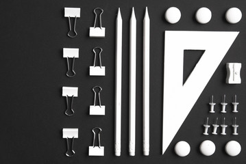 Top view image of office supplies