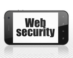 Security concept: Smartphone with Web Security on display