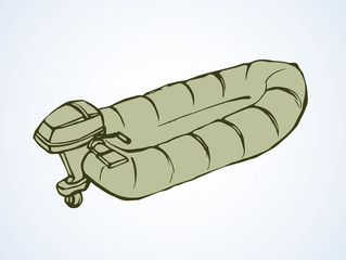 Dinghy. Vector drawing