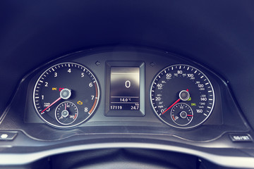 Modern car interior details