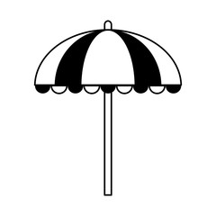 striped parasol icon image vector illustration design  black line