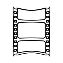 video tape segment icon image vector illustration design  black line