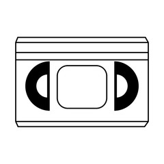 video tape cassette icon image vector illustration design  black line