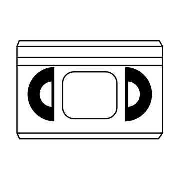 recommend clip art: video tape cassette icon image vector illustration design  black line