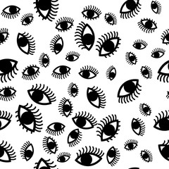 Eye seamless pattern . Seamless eyes design concept pattern, vector illustration