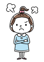 女の子：怒る