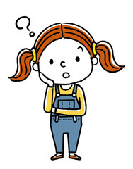 女の子：疑問、わからない