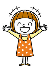 女の子：うれしい、楽しい