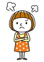 女の子：怒る